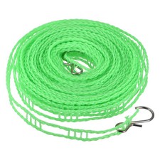Portable Clothesline 26.24ft Nylon Windproof Non-Slip Washing Line Green