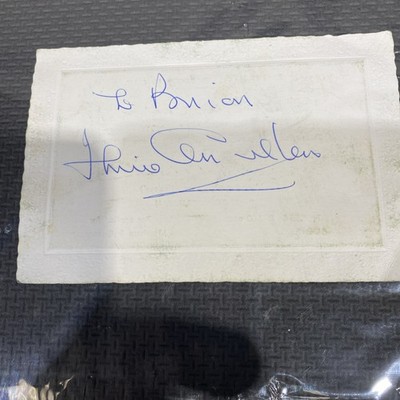 Jackie Charlton genuine autograph from a after dinner sportsman s evening