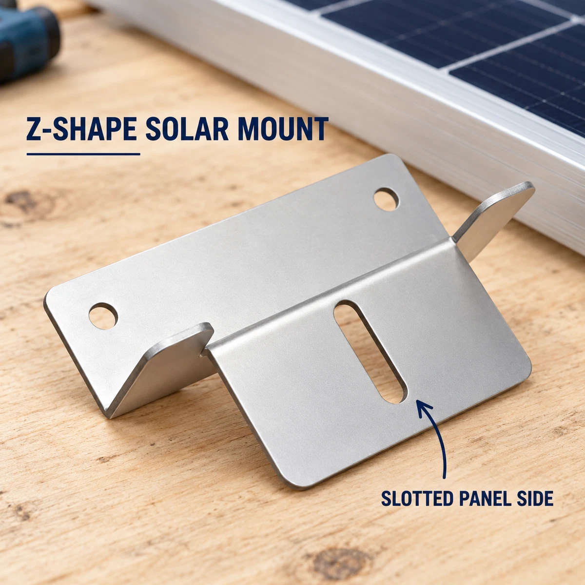 8PCS Solar Panel Z Brackets Aluminium Flat Roof RV Mounting 2 Sets of 4