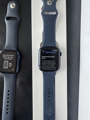 apple watch series 6 44mm blaue, nicht benutzte Armbänder 