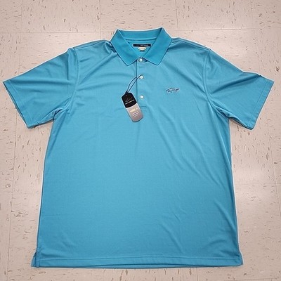 NEW Greg Norman Collection Play Dry Golf Polo Teal Blue Men's Size XXL 2XL NWT 