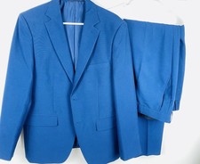 Men  s Braveman Thin Fit Blue Two Piece Suit Size 38s/32w