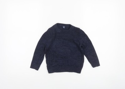 babyGap Pullover Pulli Jungen dunkelblau Baumwolle Rundhalsausschnitt 2 Jahre