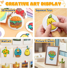 87 Pcs Magic Foam Texture Painting Kit Including 25 Pcs Foam Texture Paper 6