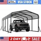 12 x 20FT Metal Carport with Galvanized Steel Roof for Cars Trucks Boats Tractor