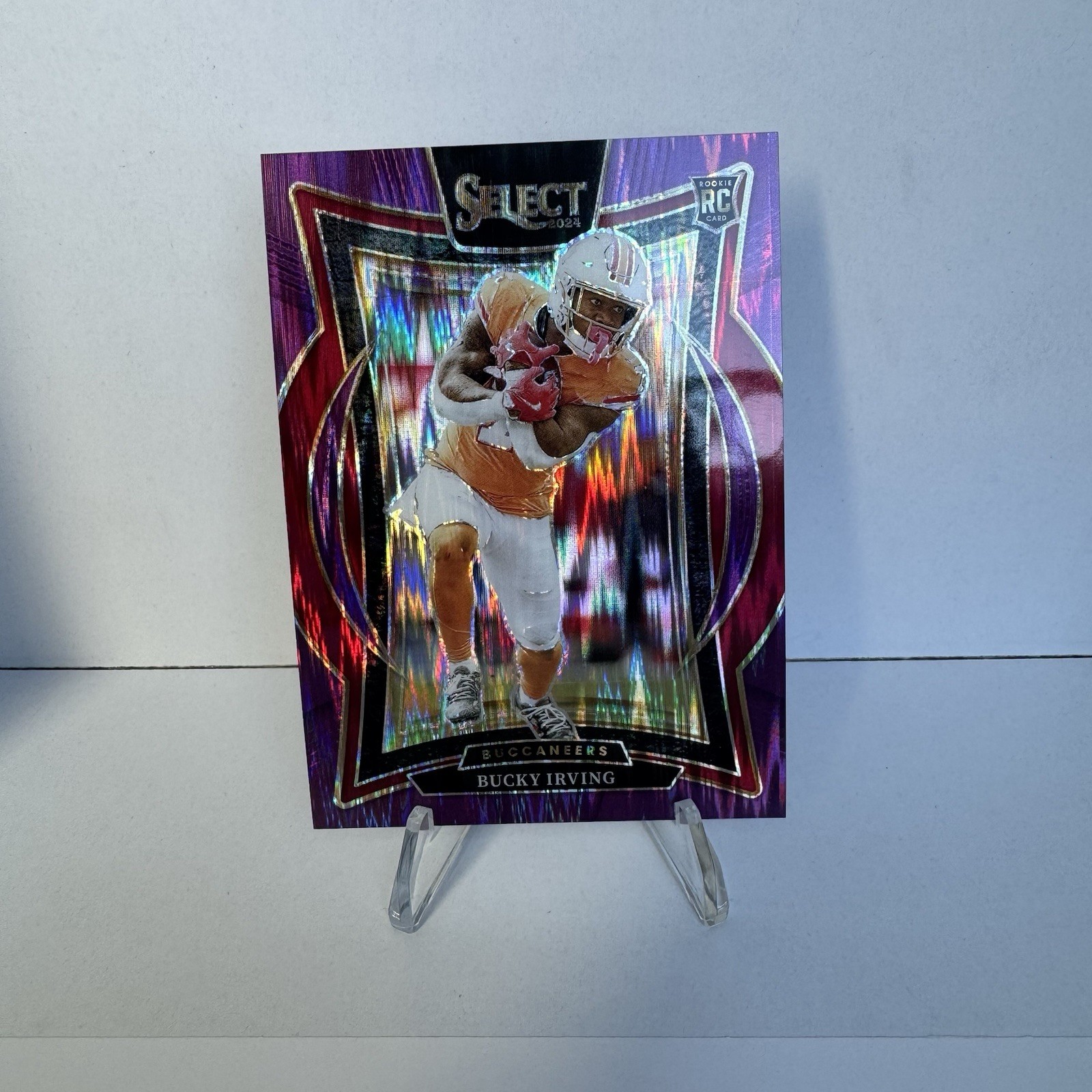 2024 Panini Select - Concourse Bucky Irving #4 Purple Shock Prizm /360 (RC)