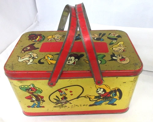 VINTAGE DISNEY CARTOON LUNCH PAIL   695-I