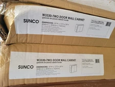 Sunco 33" W X 30" H X 12" D Tuscany White Shaker 2 Door Wall Cabinet RTA W3330