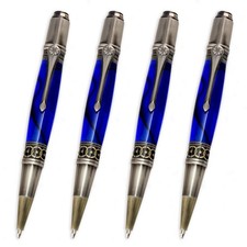 Da Vinci Twist Pen Kit, Antique Bronze Gun-Polish, 4 Pack Legacy Woodturning