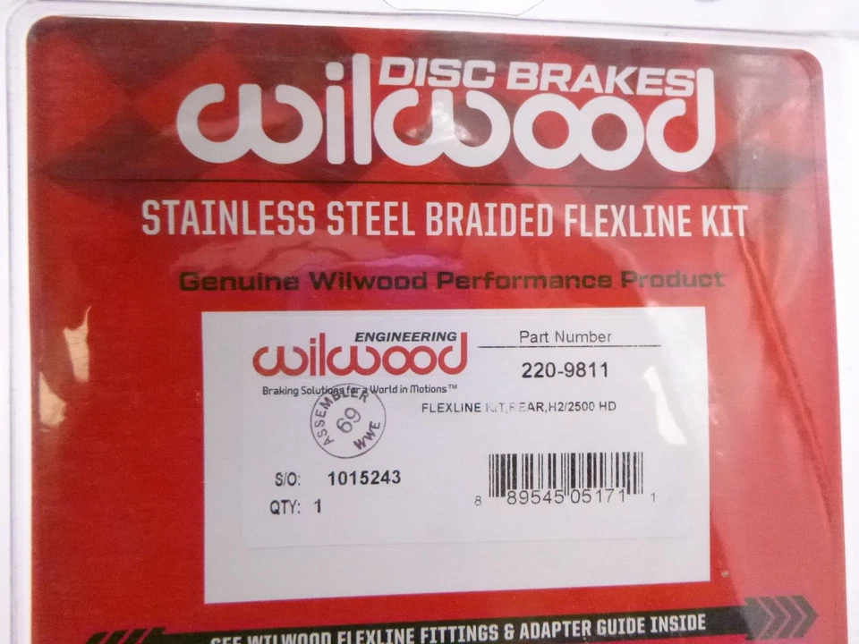 Kit Flexline trasero Wilwood 220-9811 para Chevrolet Silverado 1500 HD 2001-2003 Foto 3 de 3