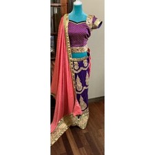 Purple Lehenga Choli with Pink dupatta