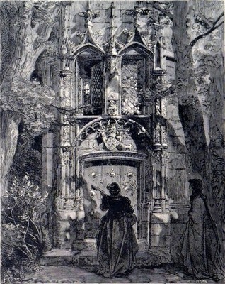 SCHEINSERENADE 1885 Gustave Doré * Don Quijote * Cervantes ANTIKER STICH