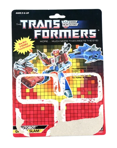 Transformers G1 Grand Slam Raindance Cassette Vtg 1987 Cardback