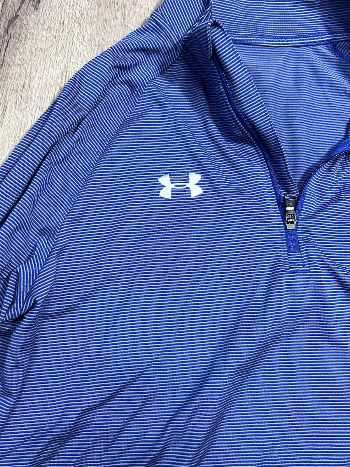 Under Armour Pullover Men Large Blue Solid Heathe… - image 2