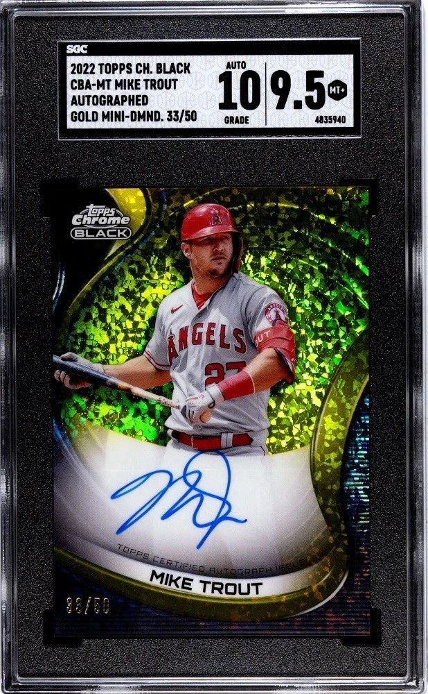 Mike Trout 10 Graded Baseball Sports Trading Cards & Accessories