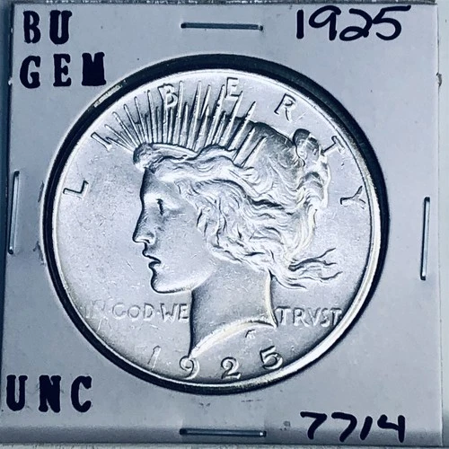 1925 P BU GEM PEACE SILVER DOLLAR UNC MS+++ U.S. MINT RARE COIN 7714