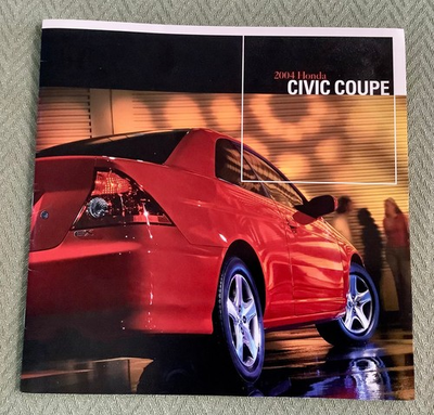 #ad #ad 2004 Honda Civic Coupe Original Retail Sales Brochure Catalog $5.95