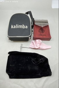 K'SINGO 17-Key Kalimba Thumb Piano Mahogany Wood Native American Chief Etched