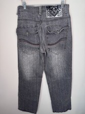 Y2K Southpole Baggy Wide Leg Jeans Faded Gray 32 Fit 30x30 Skater Hiphop SK8