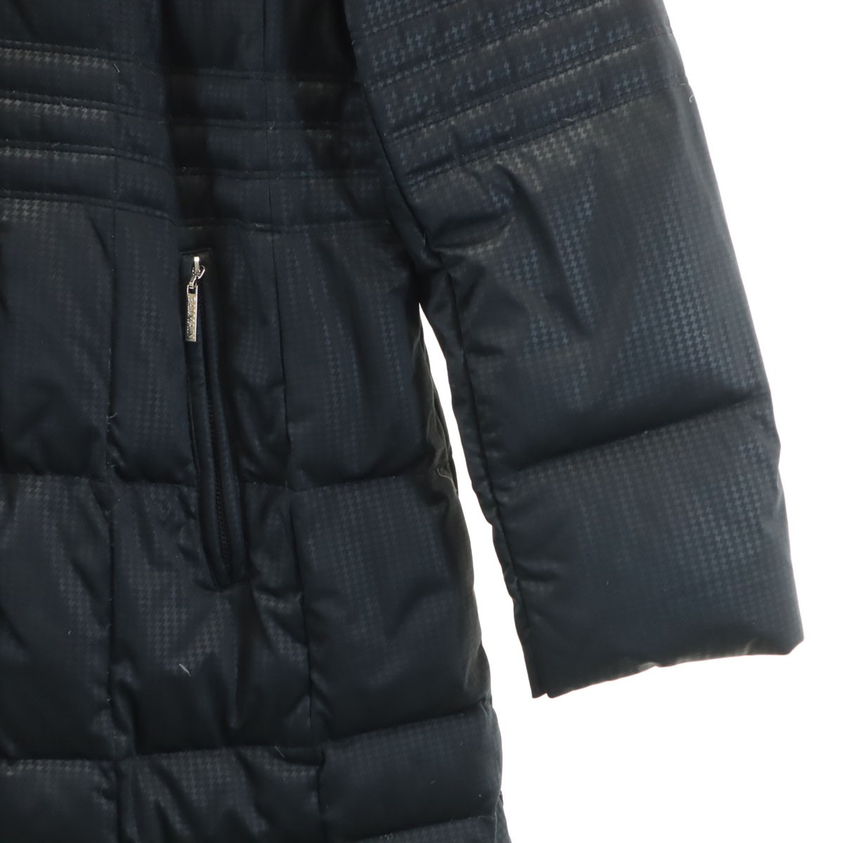BALMAIN Houndstooth Pattern down coat M Black ser… - image 5
