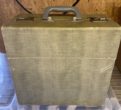 Vintage 1960's 12'' Vinyl Storage Box Top Opening With Keys - Good Condition
