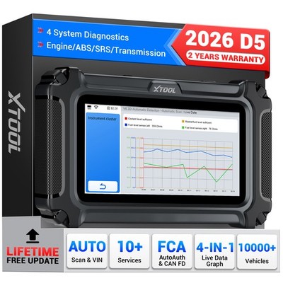 XTOOL D5 OBD2 Scanner Code Reader Engine ABS Transmission Diagnostic Scan Tool