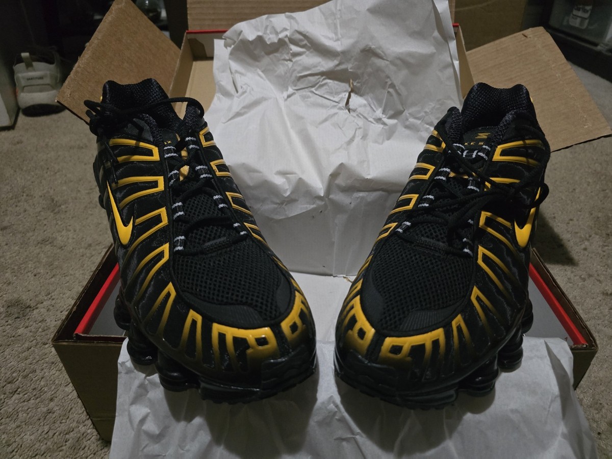 Nike Shox TL Black/University Gold AV3595-013 Men's Shoes | eBay