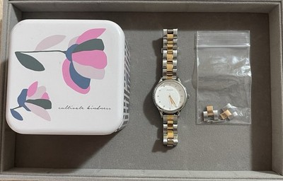 Fossil Laney BQ3338 Womens Watch Two-Tone Box Extra Links Fresh Battery Working