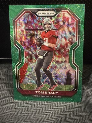 2020 Panini Prizm Tom Brady #255 Green Scope Prizm Tampa Bay Buccaneers 02/75