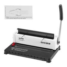 Coil Spiral Binding Machine, Manual Book Maker 34-Holes Binding 120 Sheets, Punc
