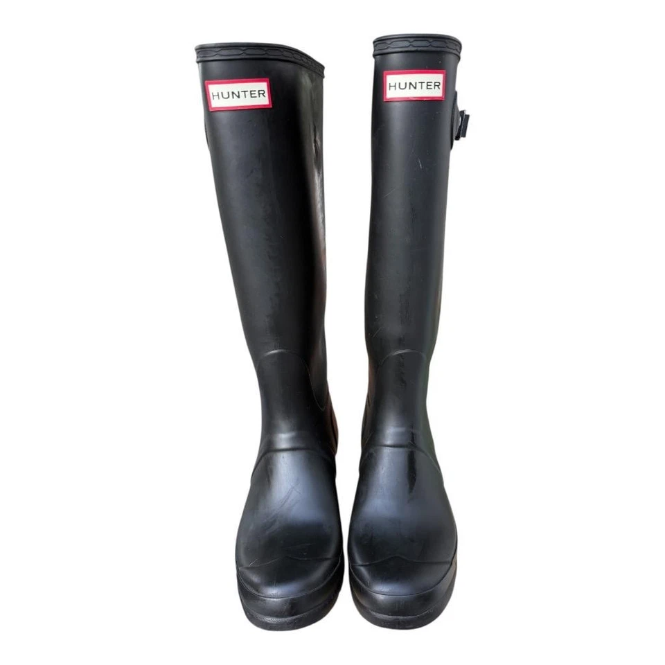 Hunter Original Tall Knee High Black Rain Boot Women size 10 - Image 3 of 4