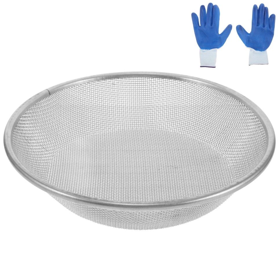 Steingarten-Sieb, Bodensieb, 30 cm, runde Garten-Erde-Siebpfanne, Sandsieb-Set - Bild 4 von 4