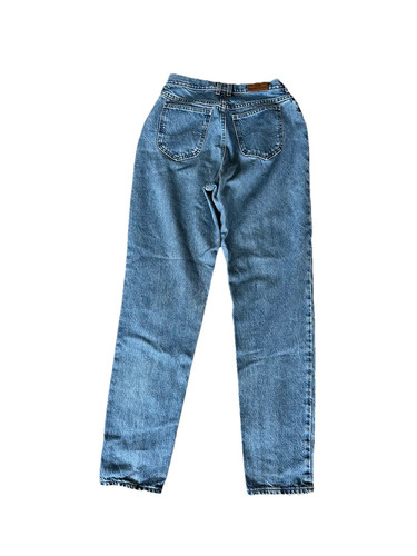 Vintage 90s LEE Original Relaxed Tapered High Rise Mom Jeans Size 12 LONG Blue - Picture 1 of 9
