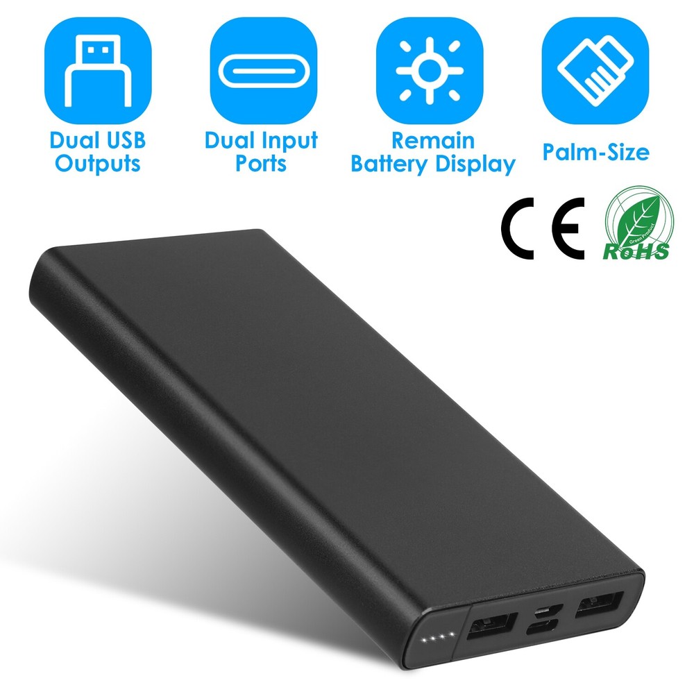 20000mAh Power Bank with Dual USB Ports for Fast Phone Charging