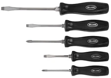 5pc ENDUROGRIP(tm) Mixed Screwdriver Set - Round Blades Williams USA JHW100P-5MD
