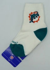 NFL Miami Dolphins Reebok Logo Youth Crew Socks NEW!