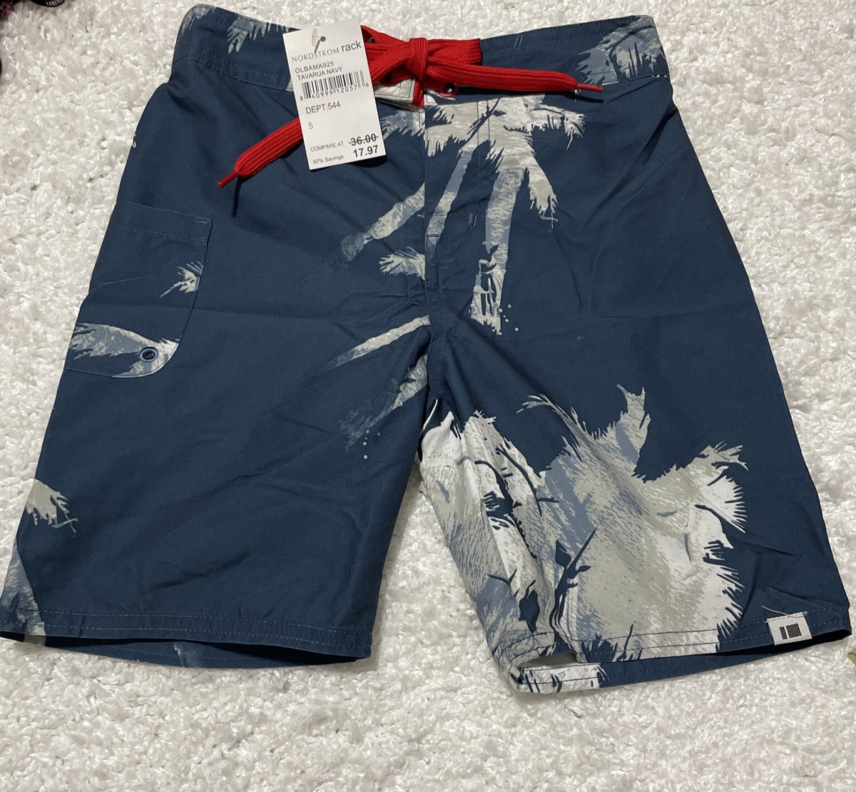 ぶるー children's boy swimming shorts, size 5, 2 pack, multicolor, navy