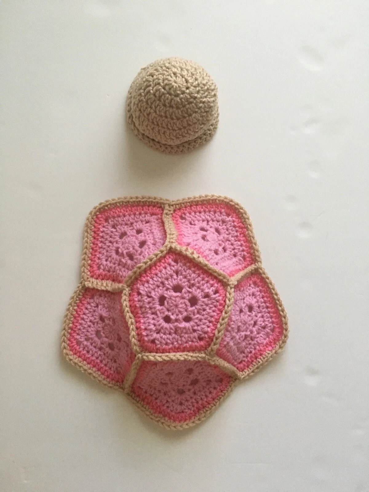 Handmade Baby Turtle Prop Set, Crochet Turtle Hat & Shell, Newborn photography