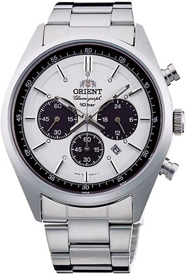 ORIENT Men's watch NEO 70's neo-Seventies SOLAR PANDA milky white