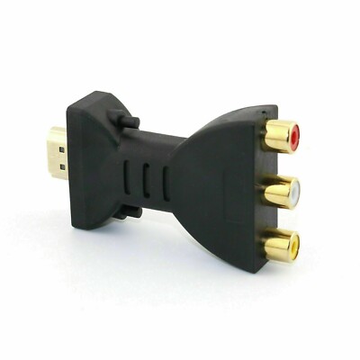HDMI Male to 3 RCA Female Composite AV Video Audio Adapter Converter for TV PC k
