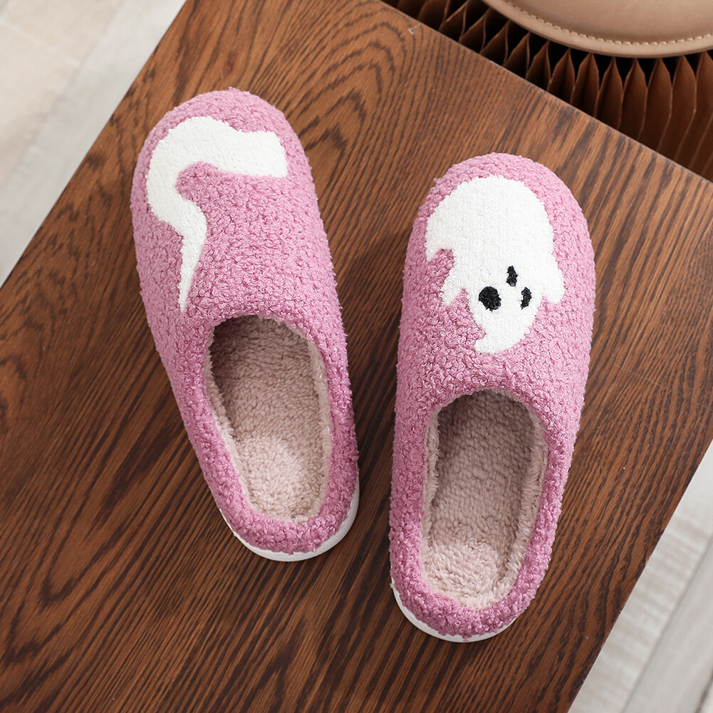 APL Halloween Fantasma Peluche Pantofole Fuzzy Ghost Antiscivolo per Uomo Donna