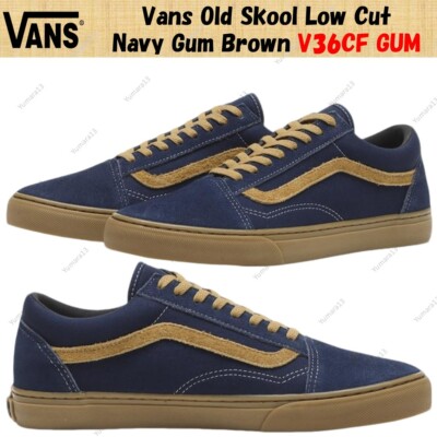 Vans Old Skool Low Cut Navy Gum Brown V36CF GUM Men's Size | eBay