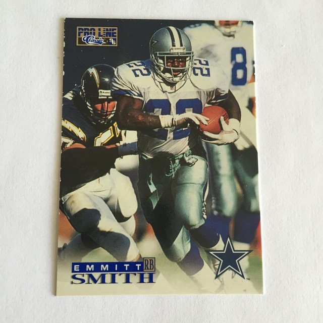 Emmitt Smith DALLAS Cowboys Running Back Promo Football Card Pro Line 1996 EBay