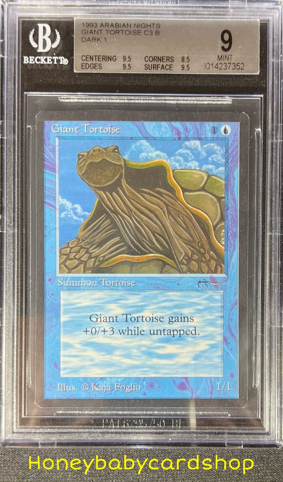 MTG Arabian Nights 1993 Giant Tortoise (Dark) BGS 9.0 MINT Old School 93/94