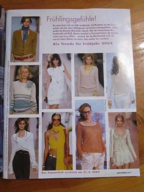 KNITTING PATTERN  BOOK GERMAN VERENA 1/04 GREAT **** MUST SEE - Image 3 of 3