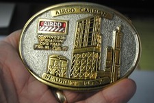 Airco Carbon, Seadrift Plant, 1987 vintage belt buckle, employee item, Texas