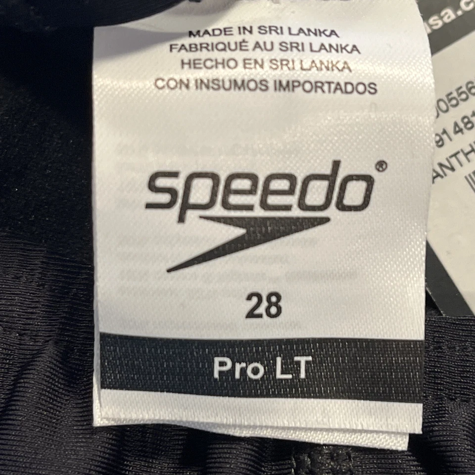 Traje de baño Speedo para mujer 28 negro de una pieza ProLT espalda de corredor resistente al cloro Foto 4 de 4