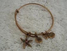 ALEX and ANI Starfish Charm Expandable Bangle Bracelet (C8)