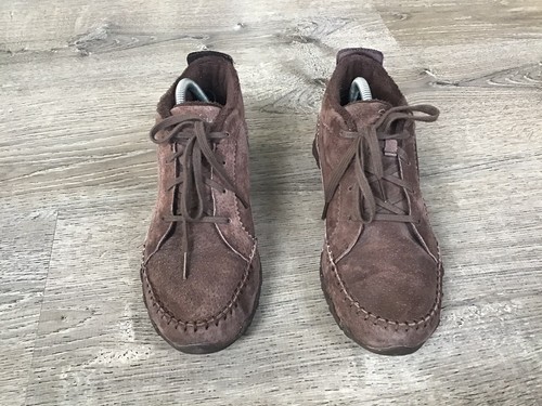 Skechers Damen Biker Chukka Stiefel Größe 8 Braun Lineage Wildleder Mokassin Sneaker 44706 - Bild 8 von 12