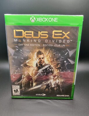 Deus Ex Mankind Divided - Day One Edition, Xbox One, NEW, Sealed, CIB, Complete